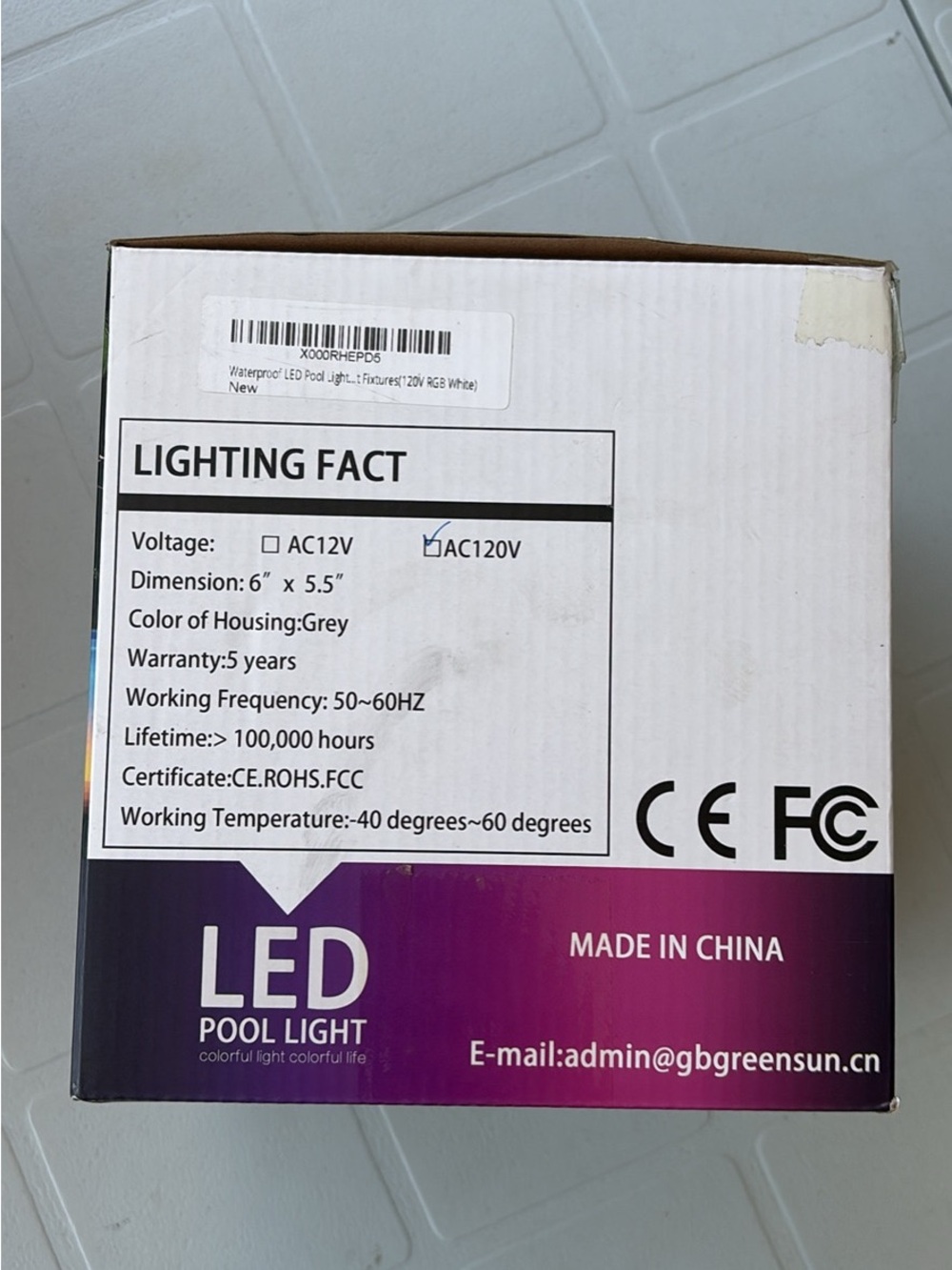RGBW Pool Light Bulb - Color Changing LED Pool Light - Picture 8 of 8